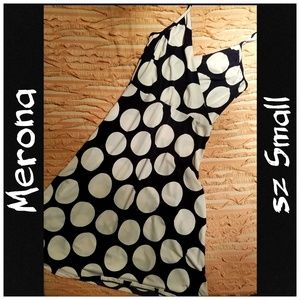 Merona sz Small black/white polka dot dress